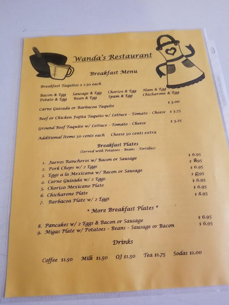 Wanda's Restaurant Menu image 2